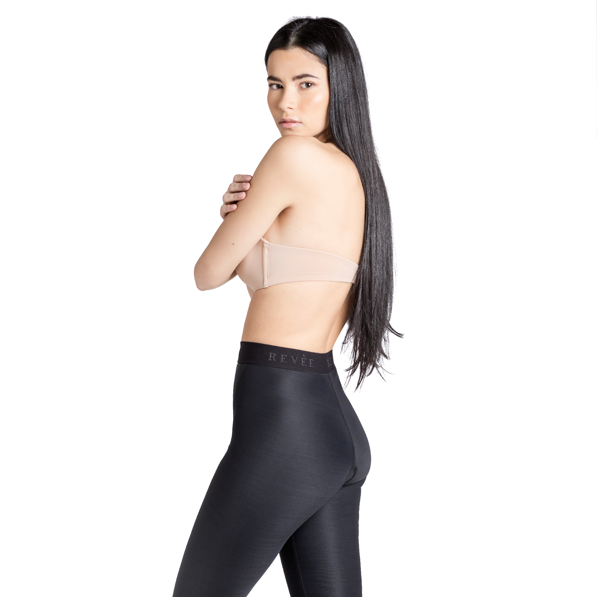 Garment for liposuction of flanks, buttocks, thighs and knees – REV.0102, Black, S