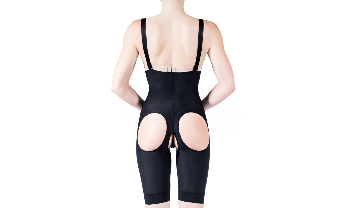 Garment for buttock lipofilling with standard holes – REV.0107, Black, XXL