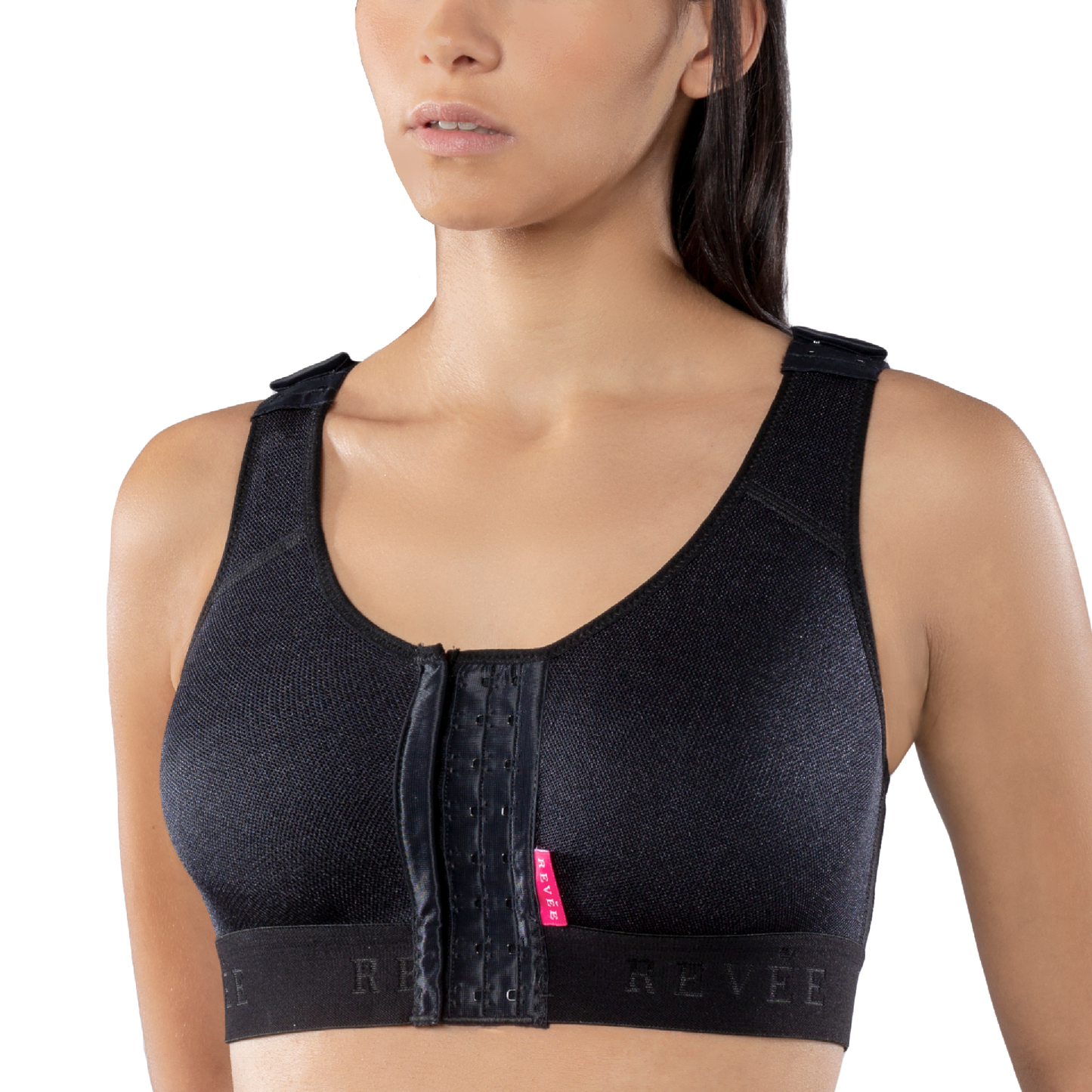 Postoperative bra Revée® Bra Julie- REV.0303, Black, 4XL