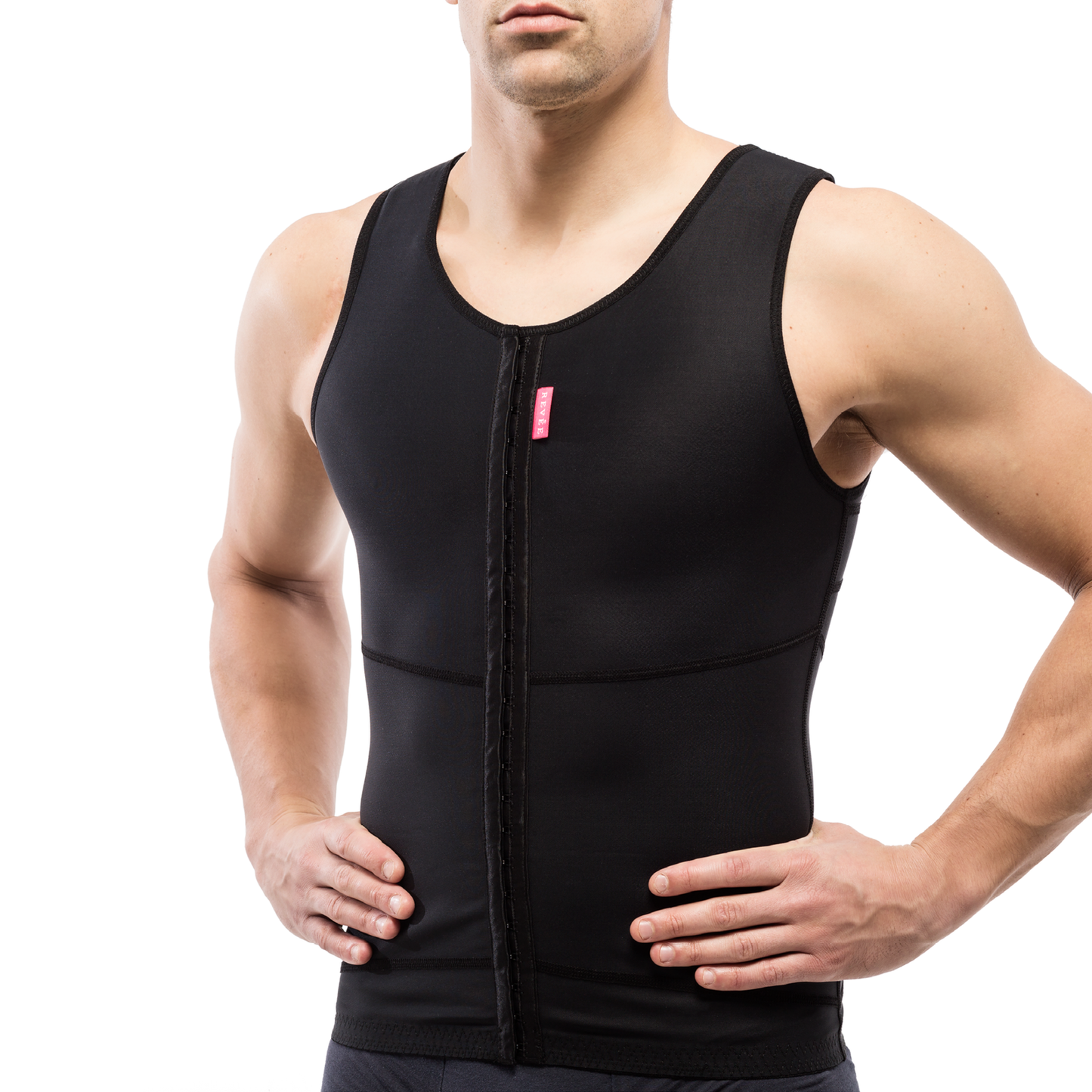 Corset for gynecomastia and flank liposuction – REV.031, Black, M